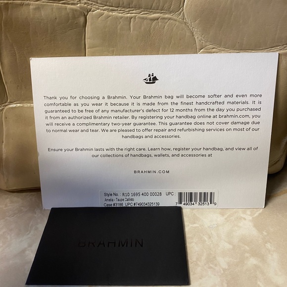 Brahmin Amelia Taupe Callisto Bag - Picture 6 of 11